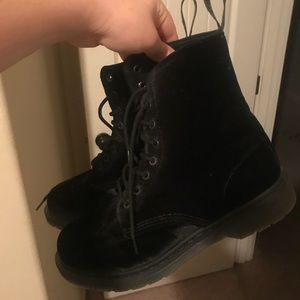 Black Velvet Doc Marten’s Boots